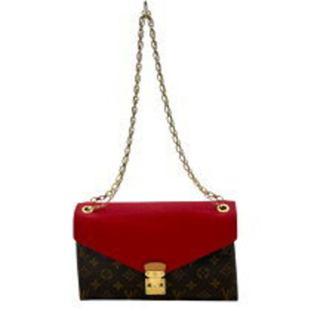 Louis Vuitton Pallas Chain Cerise Red Monogram Calfskin Shoulder Bag